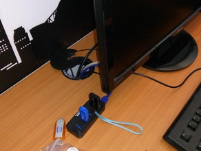 8cm desk cable grommet office 3d print model - Mito3D