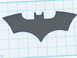 bate símbolo 3d la impresión logotipo batman 3d print model - Mito3D