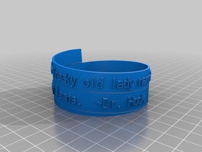 dr crochet spirale poème bracelet de marque 2 art personnalisé 3d print model - Mito3D