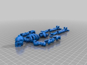 printable esqueleto mecânico brinquedos 3d print model - Mito3D