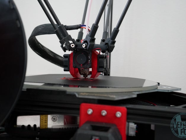 kossel pro e3d v6 efector final de montaje del ventilador la impresora partes e3dv6 3D print model - Mito3D