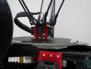 kossel pro e3d v6 end effector fan mount printer parts e3dv6 3d print model - Mito3D