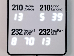 nextbus transit clock using esp8266 diy 3d print model - Mito3D