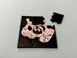 image puzzle toys games customizer easy print jigsaw openscad png tile 3d print model - Mito3D