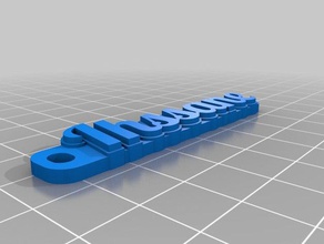 ihssane keychains customized 3d print model - Mito3D