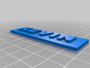 kevin nametag keychains 3d print model - Mito3D