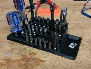 driver bit handle organizer tool holders boxes screwdriver holder tools 3d print model - Mito3D