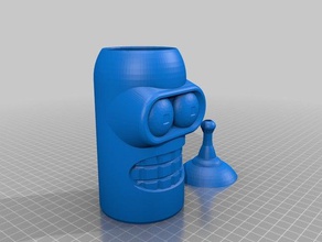 bender redbull koozie lid kitchen dining 3dprintingnerd joeltelling 3d print model - Mito3D