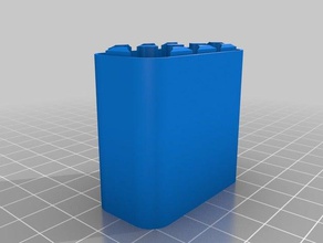 aaa 2x4 batterycase bottom containers customized 3d print model - Mito3D