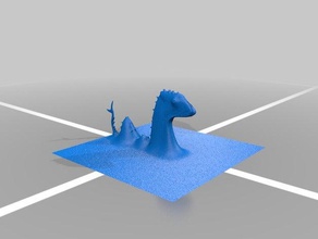sea monster Kunst 3d print model - Mito3D