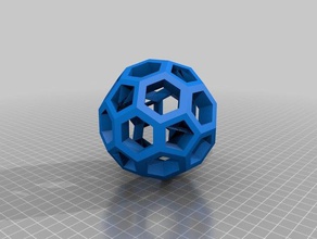abgeschnitten icosa math Kunst angepasst 3d print model - Mito3D