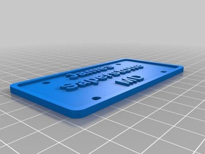 jim liscence placa sinais logotipos personalizado 3d print model - Mito3D