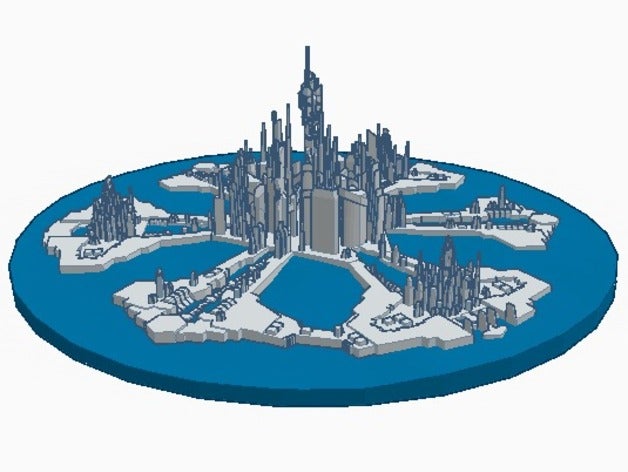 stargate city atlantis waterno-support remix buildings structures model star tv sci fi prop sg1 sga show 3D print model - Mito3D