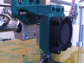 ultracompact hictop bowden mount 40 mm fan 3d printer parts 3d print model - Mito3D