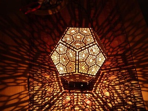 dodecahedron shadow lamp art laser lasercut cutter 3d print model - Mito3D