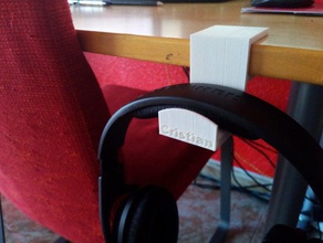 headphones hanger office 3d print model - Mito3D