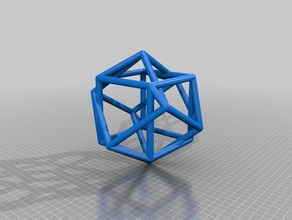 my customized distorted tesseract math art 3d print model - Mito3D