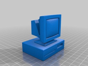 pc antigo negócio titular do cartão office 3d print model - Mito3D