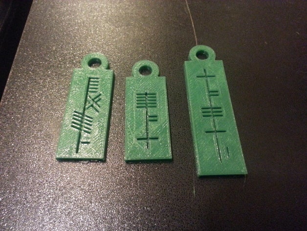 irish ogham alphabet construction kit jewelry carving history inscription ireland language medieval st patricks day 3D print model - Mito3D
