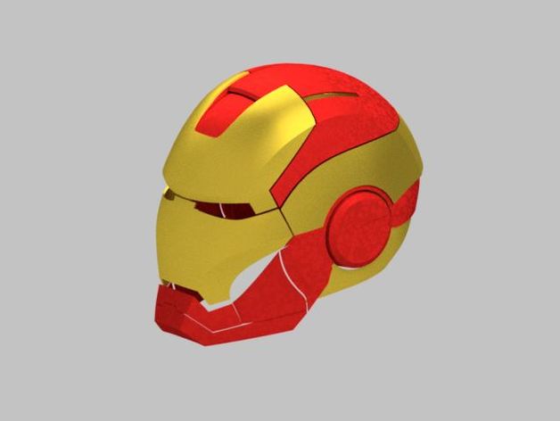 homem de ferro capacete adereços 3D print model - Mito3D