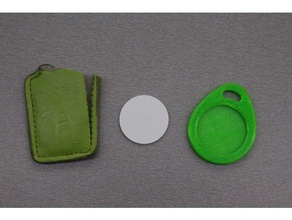 jablotron rfid leather tag replacent replacement parts key 3d print model - Mito3D