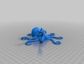 rocktapus drummer sculptures octopus rocktopus 3d print model - Mito3D