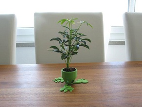3 small plant pots short medium long decor flowerpot flowers flower pot penholder planter plants 3d print model - Mito3D