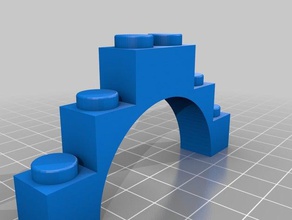 arco medio punto 6x1 construction toys exin castillos 3d print model - Mito3D