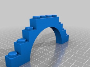 arco de medio punto 8x1 la construcción los juguetes exin castillos 3d print model - Mito3D