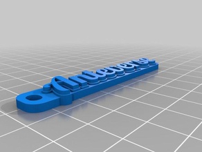 mi personalizados multilínea tag llavero llaveros 3d print model - Mito3D