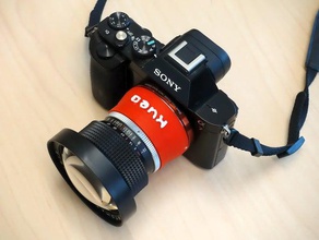 kiev 1015 lente sony a7ii-série corpo do adaptador câmara 3d print model - Mito3D