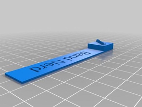 band nerd 2 bookmark text image office customized 3d print model - Mito3D