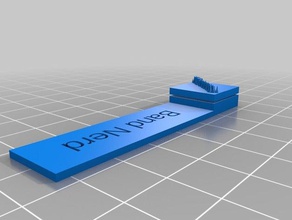 band nerd 3 bookmark text image office customized 3d print model - Mito3D