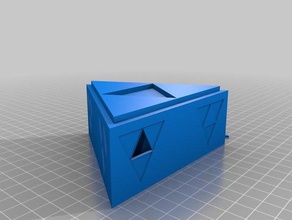 triforce caixa de vídeo jogos a lenda zelda compartimento secreto 3d print model - Mito3D