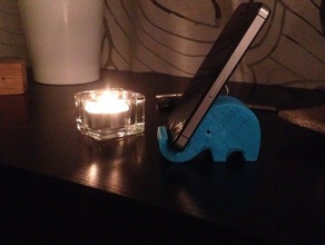 l'éléphant de titulaire téléphone 3d les imprimantes 3d print model - Mito3D