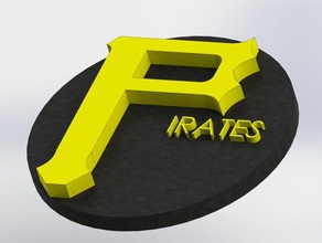 los piratas de pittsburgh logotipo 3d impresión 3d print model - Mito3D