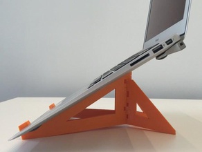 foldable macbook air stand computer 3d print model - Mito3D