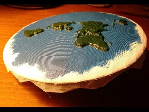 flat earth globe Physik Astronomie 3d print model - Mito3D