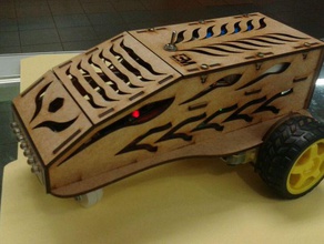 Auto mdf-3mm3 rueda para arduino Robotik 3d print model - Mito3D