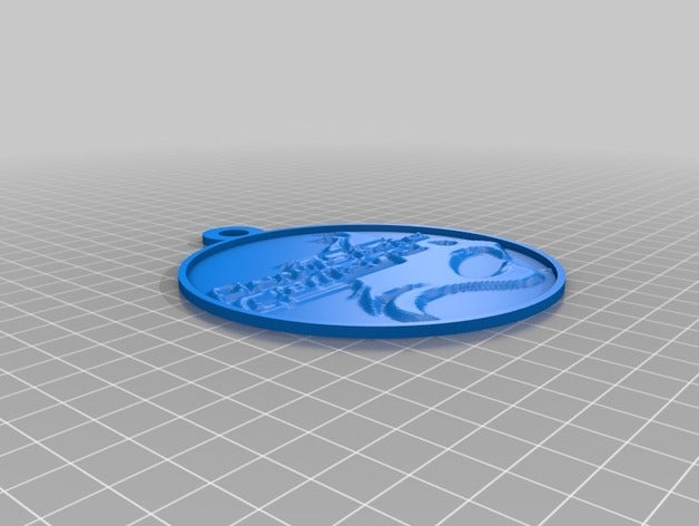 peru estado keychain2 2d a arte personalizado 3D print model - Mito3D