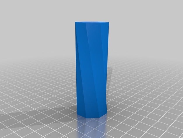 twisted octagon pencil holder 3d printing 3D print model - Mito3D
