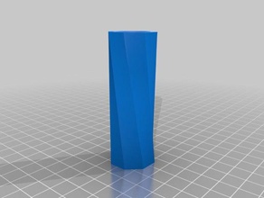 twisted octagon pencil holder 3d printing 3d print model - Mito3D
