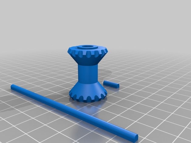 gute alte garnrolle aus Gummi tractor spool-Fehler tank mechanisch ist - Spielzeug Spiel openscad Gummi-band 3D print model - Mito3D