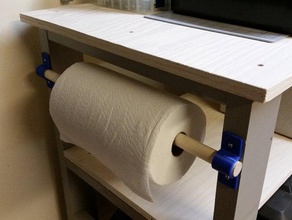 banco de trabajo la toalla papel titular partes personalizado 3d print model - Mito3D