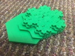 koch snowflake-an iterated function system other 3d print model - Mito3D