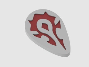 la horda logotipo los juguetes juegos Logo en 3d warcraft mundo de 3d print model - Mito3D