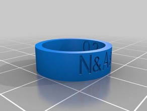 arzu 2 rings customized 3d print model - Mito3D