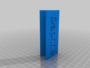 daphne plaque signs logos customized 3d print model - Mito3D
