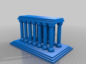 joe thomas templo grego a arte personalizado 3d print model - Mito3D