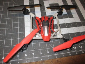 heliquad 24 quadricoptère drone brace bras rc des véhicules radio shack 3d print model - Mito3D